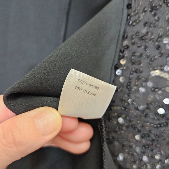 Pendleton Black Sequin Tank & Cardigan Set M Silk Blend Elegant Special Occasion - Picture 5 of 12